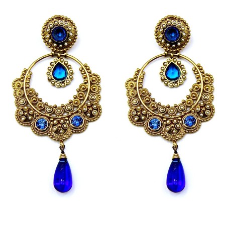 Sapphire Gold Earrings